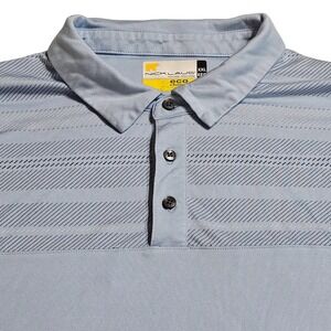 Nicklaus Golf Polo XXL Eco-Choice SS Shirt Blue Geometric Pattern Golden‎ Bear